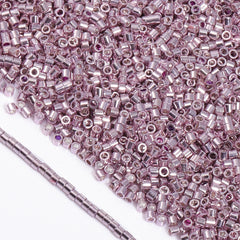 Metallic Light Pink Luster Color Hight Quality Glass Cylinder Seed Beads 1.6 MM Size JS3012 WholesaleRhinestone