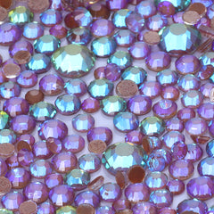 Mixed Sizes Mocha Shimmer Coffee Glass Flat Back Rhinestones For Nail Art WholesaleRhinestone