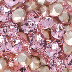 Pink XIRIUS Chaton Shape Glass Pointed Back Fancy Rhinestones WholesaleRhinestone