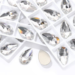 Crystal Drop Shape High Quality Glass Beveled Flat Back Rhinestones WholesaleRhinestone
