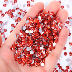 Padparadscha Glass Flat Back Rhinestones Silver Back WholesaleRhinestone