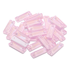 Electric Neon Light Rose Cosmic Baguette Shape High Quality Glass Sew-on Rhinestones WholesaleRhinestone