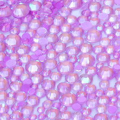 Mixed Sizes Mocha Shimmer Lt Purple Glass Flat Back Rhinestones For Nail Art WholesaleRhinestone