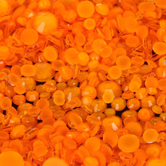 Mixed Sizes Mocha Neon Lt Orange Glass Flat Back Rhinestones For Nail Art WholesaleRhinestone