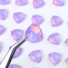Lavender AM Trilliant Shape High Quality Glass Sew-on Rhinestones WholesaleRhinestone