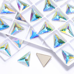Crystal AB Derlta Shape High Quality Glass Beveled Flat Back Rhinestones WholesaleRhinestone