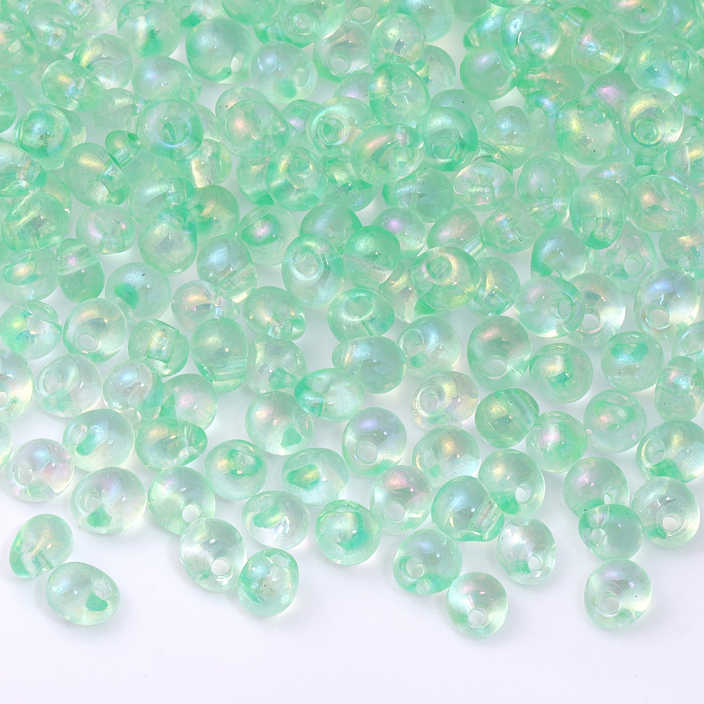 TMAB008 Transparent AB Drop Shape Glass Seed Beads WholesaleRhinestone