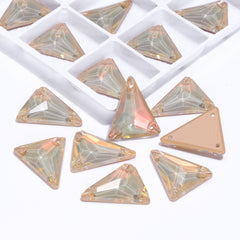 Slim Triangle Shape Silk AM High Quality Glass Sew-on Rhinestones WholesaleRhinestone