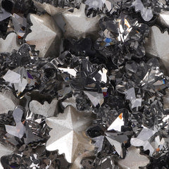 Black Diamond Snowflake Shape Glass Pointed Back Fancy Rhinestones WholesaleRhinestone