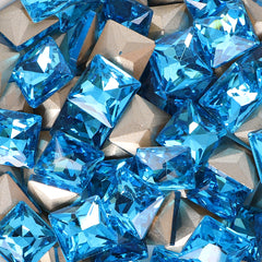 Aquamarine Prinsessa neliömuoto osoitti hienoja strassit