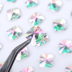Crystal Phantom Rivoli Square Shape High Quality Glass Sew-on Rhinestones WholesaleRhinestone
