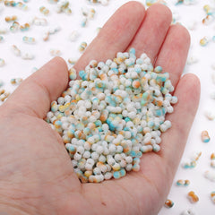 RNB005 Rainbow Effect Peanut Beads Shape Glass Seed Beads WholesaleRhinestone