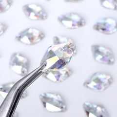 Crystal Transmission Lemon Shape High Quality Glass Sew-on Rhinestones WholesaleRhinestone