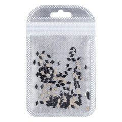 Rhombus Shape Black Flat Back Fancy Rhinestones