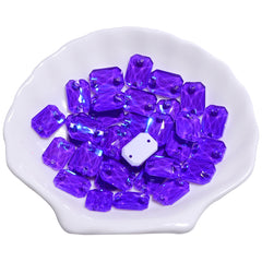 Electric Neon Violet Octagon Shape High Quality Glass Sew-on Rhinestones WholesaleRhinestone