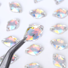 Light Crystal AB Lemon Shape High Quality Glass Sew-on Rhinestones WholesaleRhinestone