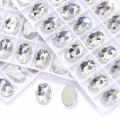 Crystal Oval Shape High Quality Glass Beveled Flat Back Rhinestones WholesaleRhinestone