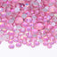 Mixed Sizes Crystal Pink Fairy Glass FlatBack Rhinestones For Nail Art Silver Back WholesaleRhinestone