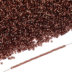 Transparent Silver-lined Brown Color Hight Quality Glass Cylinder Seed Beads 1.6 MM Size GY2011 WholesaleRhinestone