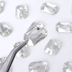 Silver Shade Octagon Shape High Quality Glass Sew-on Rhinestones WholesaleRhinestone