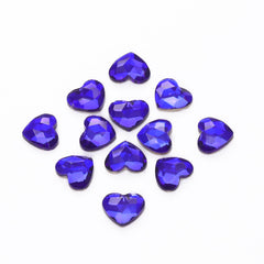 Heart Shape Sapphire Flat Back Fancy Rhinestones WholesaleRhinestone