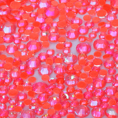 Mixed Sizes Mocha Shimmer Dk Orange Glass Flat Back Rhinestones For Nail Art WholesaleRhinestone