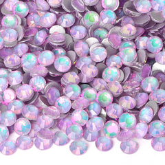 Crystal White Opal Glass FlatBack Rhinestones Silver Back WholesaleRhinestone
