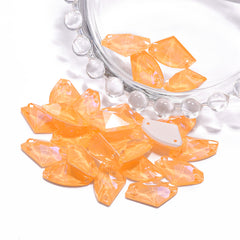 Electric Neon Sunflower Galactic Shape High Quality Glass Sew-on Rhinestones WholesaleRhinestone