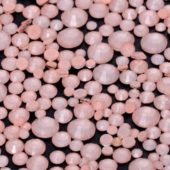 Mixed Sizes Neon Peach Pink Glass Flat Back Rhinestones For Nail Art WholesaleRhinestone