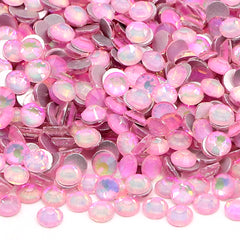Crystal Pink Fairy Glass FlatBack Rhinestones Silver Back WholesaleRhinestone