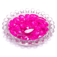 Electric Neon Fuchsia Drop Shape High Quality Glass Sew-on Rhinestones WholesaleRhinestone