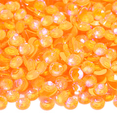 Neon Coral Orange AB Glass FlatBack Neon Rhinestones WholesaleRhinestone