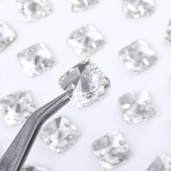 Silver Shade Rivoli Square Shape High Quality Glass Sew-on Rhinestones WholesaleRhinestone