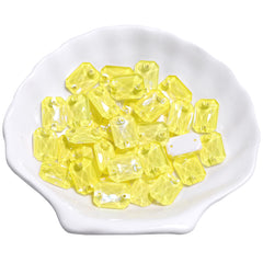 Electric Neon Light Topaz Octagon Shape High Quality Glass Sew-on Rhinestones WholesaleRhinestone