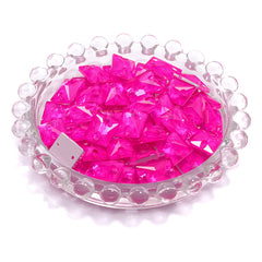 Electric Neon Fuchsia Rectangle Shape High Quality Glass Sew-on Rhinestones WholesaleRhinestone
