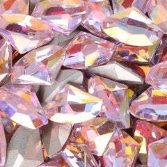 Cognac Pink Galactic Shape Glass Pointed Back Fancy Rhinestones WholesaleRhinestone