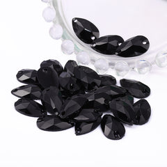 Drop Black Resin Sew-on Rhinestones For Dance Costume WholesaleRhinestone