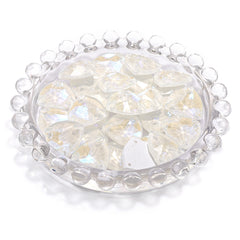 Electric Neon White Trilliant Shape High Quality Glass Sew-on Rhinestones WholesaleRhinestone