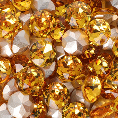 Topaz XIRIUS Chaton Shape Glass Pointed Back Fancy Rhinestones WholesaleRhinestone