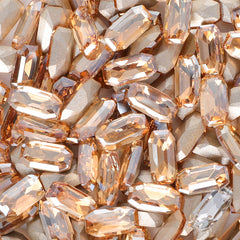 Golden Shadow Elongated Imperial Shape Glass Pointed Back Fancy Rhinestones WholesaleRhinestone