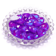 Electric Neon Violet Trilliant Shape High Quality Glass Sew-on Rhinestones WholesaleRhinestone