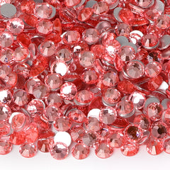 Peach Rose Glass FlatBack Rhinestones Silver Back WholesaleRhinestone