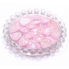 Electric Neon Light Rose Trilliant Shape High Quality Glass Sew-on Rhinestones WholesaleRhinestone