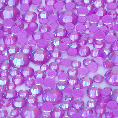 Mixed Sizes Mocha Shimmer Dk Purple Glass Flat Back Rhinestones For Nail Art WholesaleRhinestone