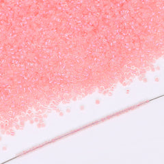 Transparent Color Lined Pink Hight Quality Glass Cylinder Seed Beads 1.6 MM Size DJS5005 WholesaleRhinestone