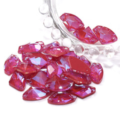 Mocha Shimmer Hyacinth Galactic Shape高品質のガラス縫製ラインストーン