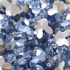 Lt Light Blue Rabbit Shape Glass Pointed Back Fancy Rhinestones WholesaleRhinestone