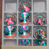 New colors Rivoli Shape High Quality Glass Pointed Back Fancy Rhinestones WholesaleRhinestone