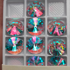 New colors Rivoli Shape High Quality Glass Pointed Back Fancy Rhinestones WholesaleRhinestone