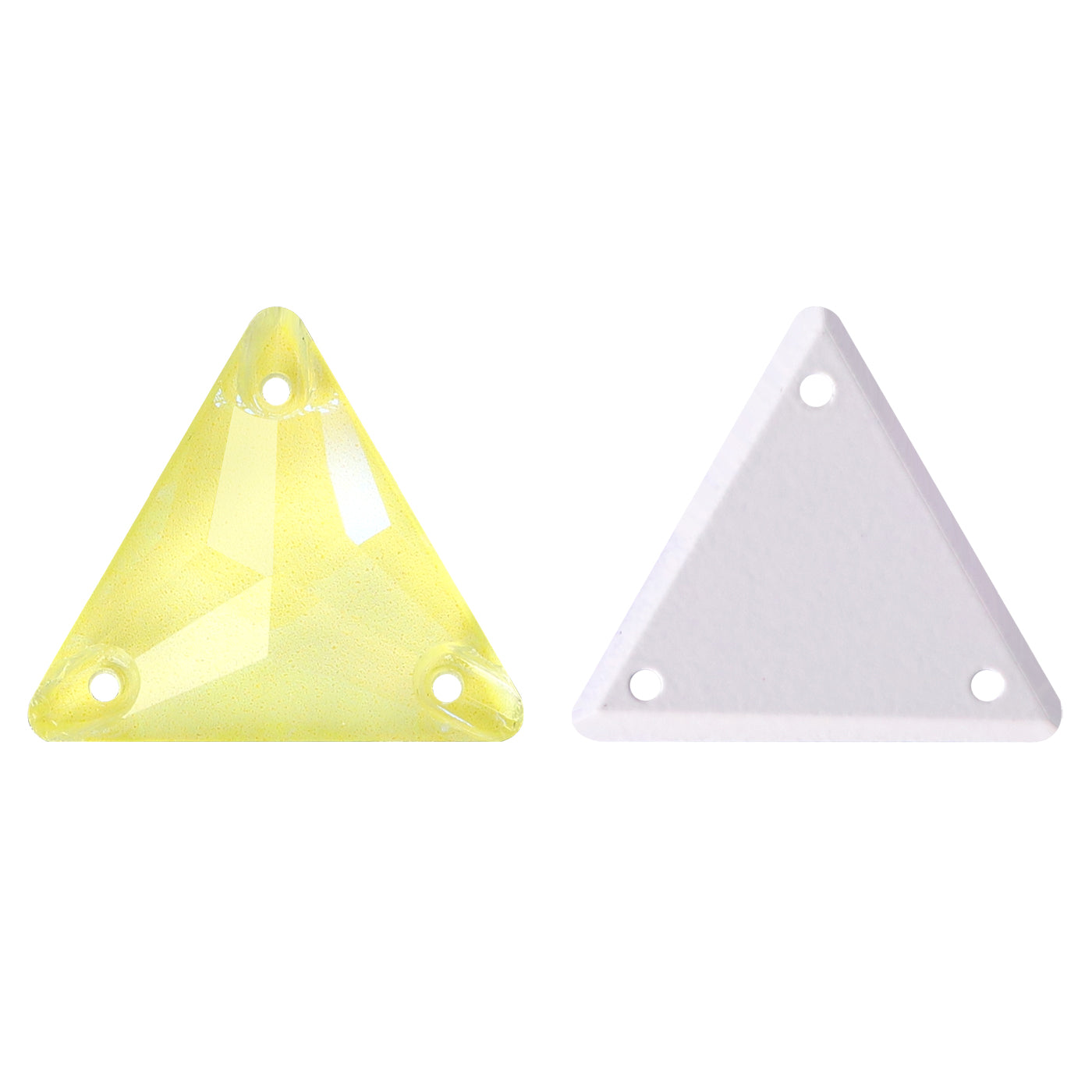 Electric Neon Light Topaz Triangle Shape High Quality Glass Sew-on Rhinestones WholesaleRhinestone
